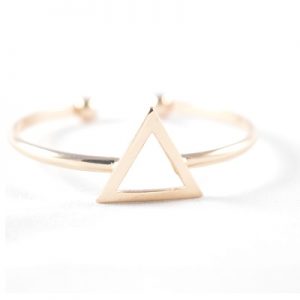 Bracelet jonc triangle doré